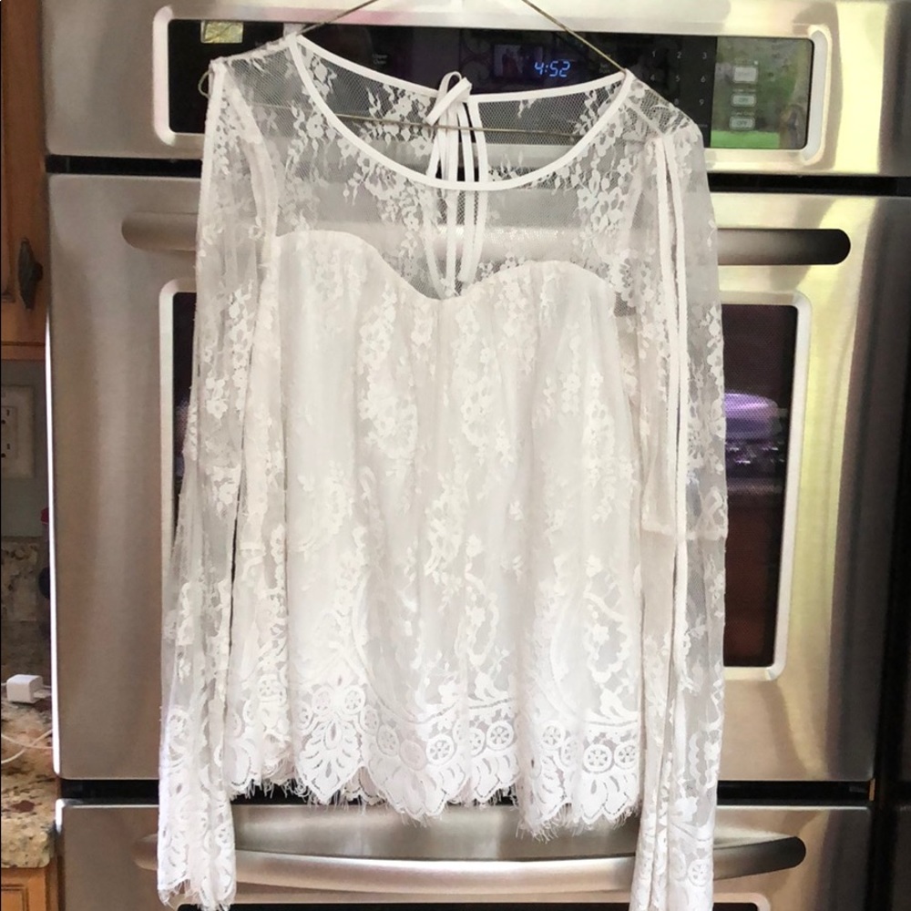 Abercrombie lace long sleeve shirt